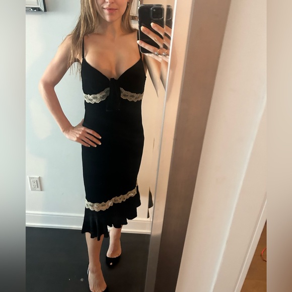 Red Valentino Velvet Lace Dress - Picture 2 of 2